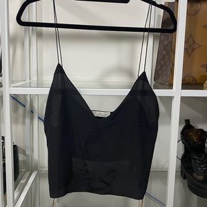 CHLOE black silk tank top